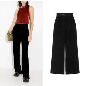 Sleeping with Jacques Velvet Bottoms in Black 1 Small